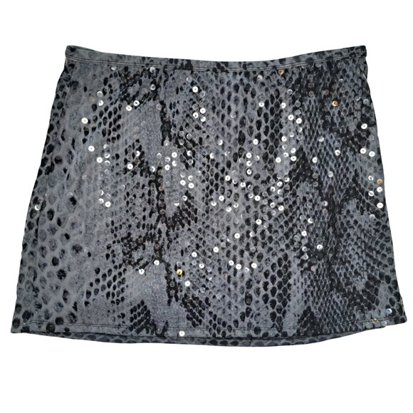 Express Gray Sequined Skirt Size Medium - Picture 1 of 3